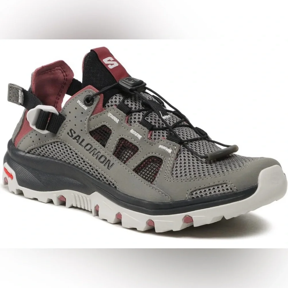 Salomon Gray and Black Athletic Shoes for Trail Running - Picture 4 of 13